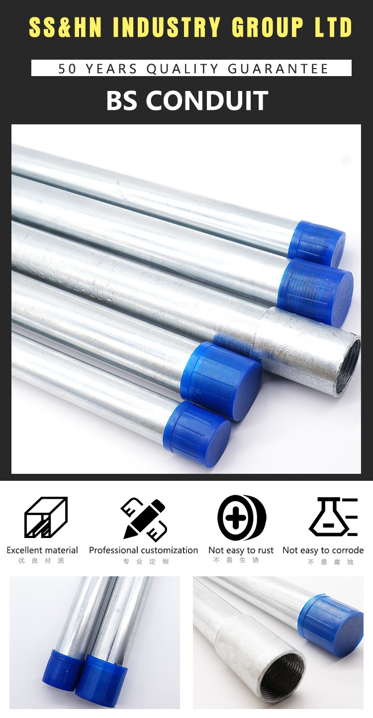 Hot Selling Q235b Hot-Dipped Galvanized Electrical Imc /Emt /Rmc Steel Conduit