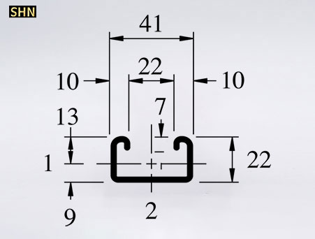 Aluminum unistrut channel for solar 41x22