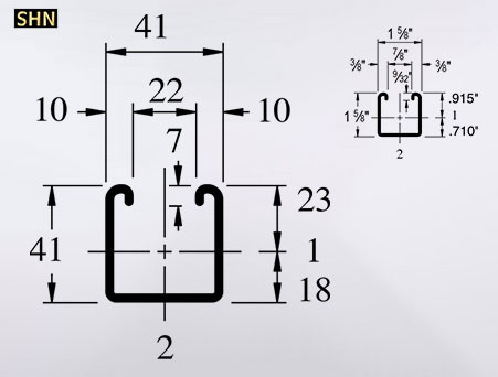 1-5/8 316 stainless steel unistrut channel