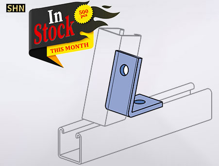 unistrut channel 4 hole 45 degree strut bracket