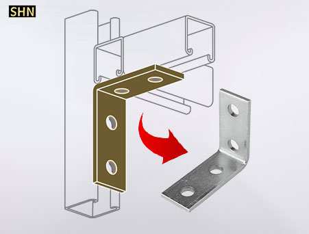 Unistrut 4 hole 90 degree strut bracket