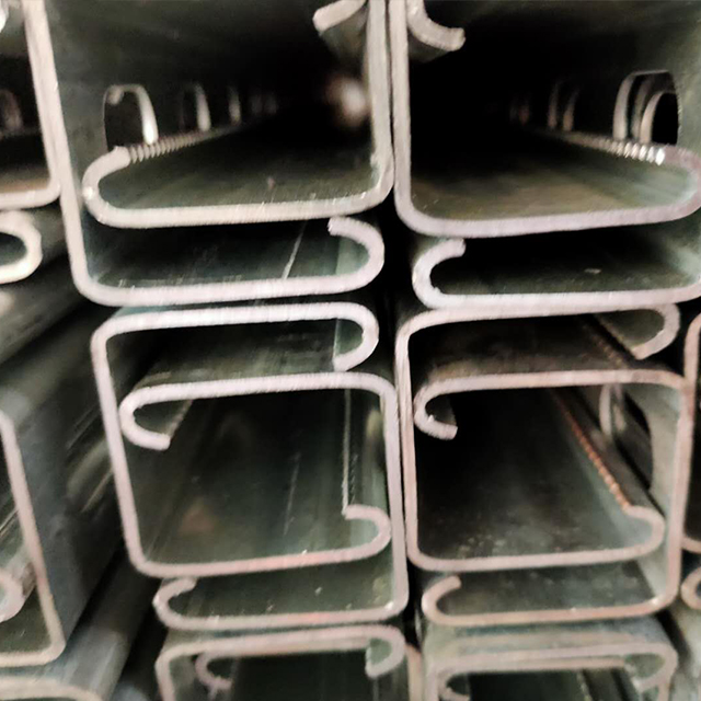 U Slotted Perforated Galvanized Shaped Steel Profile Unistrut channel