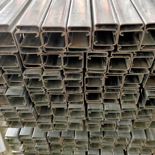 U Slotted Perforated Galvanized Shaped Steel Profile Unistrut channel