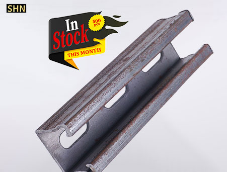 Q195 Black Slotted Strut Channel 41 x 41 2.0mm (3M)