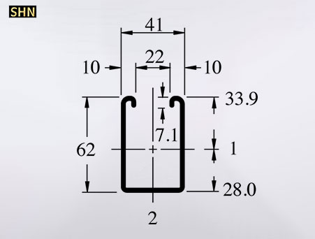 Pre-Galvanized Strut Channel 41 x 62 2.5 mm (3M)