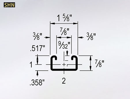 304 Stainless Steel Strut Channel 1-5/8 in x 7/8 in