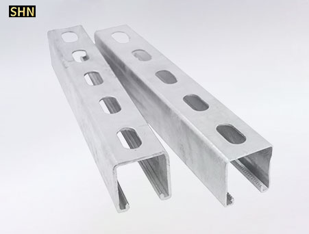 Aluminum Half Slot Strut Channel 1-5/8 in x 1-5/8 in 10 Ft