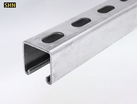 Aluminum Slotted Strut Channel 1-5/8 in W 10 Ft L