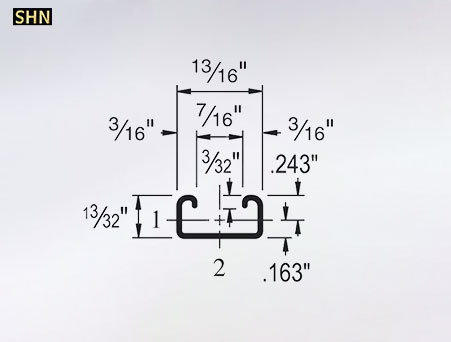 Solid Strut Channel 13/16 in x 13/32 in, 19 Gauge, 10 Ft