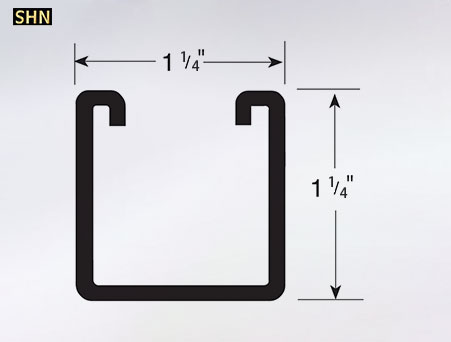 Pre-Galvanized Slotted Strut Channel 1-1/4 in by 1-1/4 in