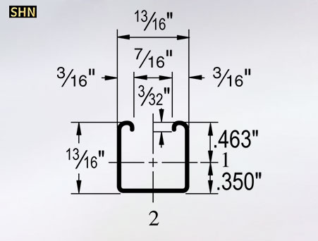 Pre Galvanized heavy duty Strut Channel 13/16 in x 13/16 in