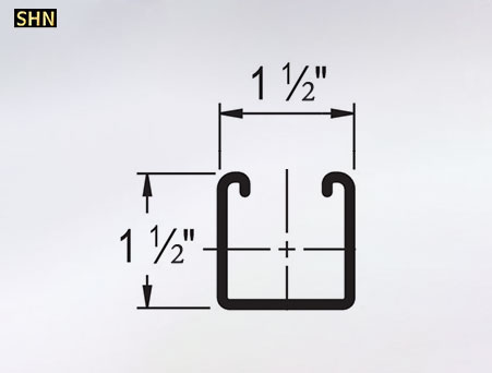 Building Slotted Strut Channel 1-1/2 in W, 20 Ft, L