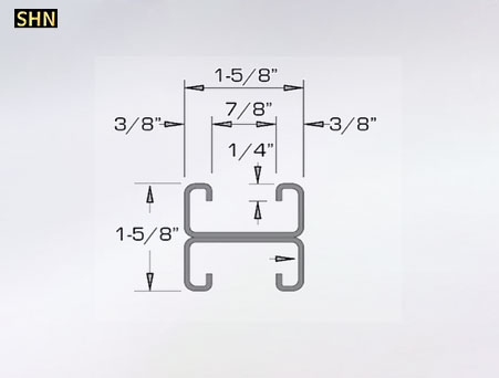 Back to Back Strut Channel 1-5/8 in x 1-5/8 in 20 Ft