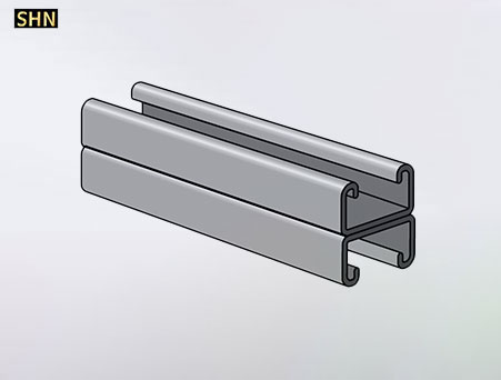 Galvanized Double Slotted Strut Channel 1-1/2 in W, 10 ft. L