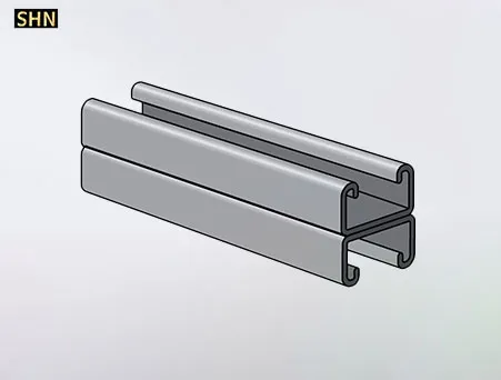 Galvanized Double Slotted Strut Channel 1-1/2 in W, 10 ft. L