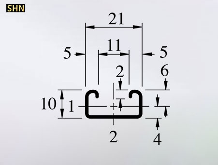 Solid Strut Channel 13/16 in x 13/32 in, 19 Gauge, 10 Ft