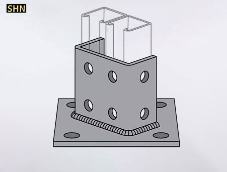 Double Unistrut Base Plate for Seismic Bracing